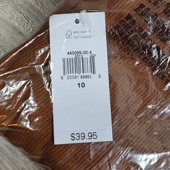 New With Tag Girls Gap Teen Size 10 Ribbed Brown Short‎ Sleeve Turtleneck - Picture 8 of 8